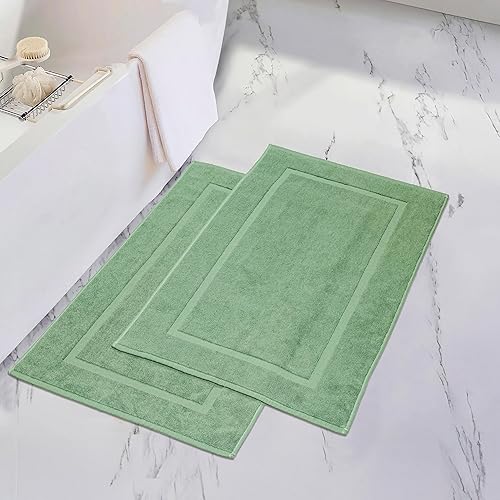 Vista 121 de HILLFAIR Juego de 12 toallas de algodón de 21.16 oz/m², 2 toallas de baño, 4 toallas de mano, 6 toallas de baño, toallas absorbentes de algodón Azul