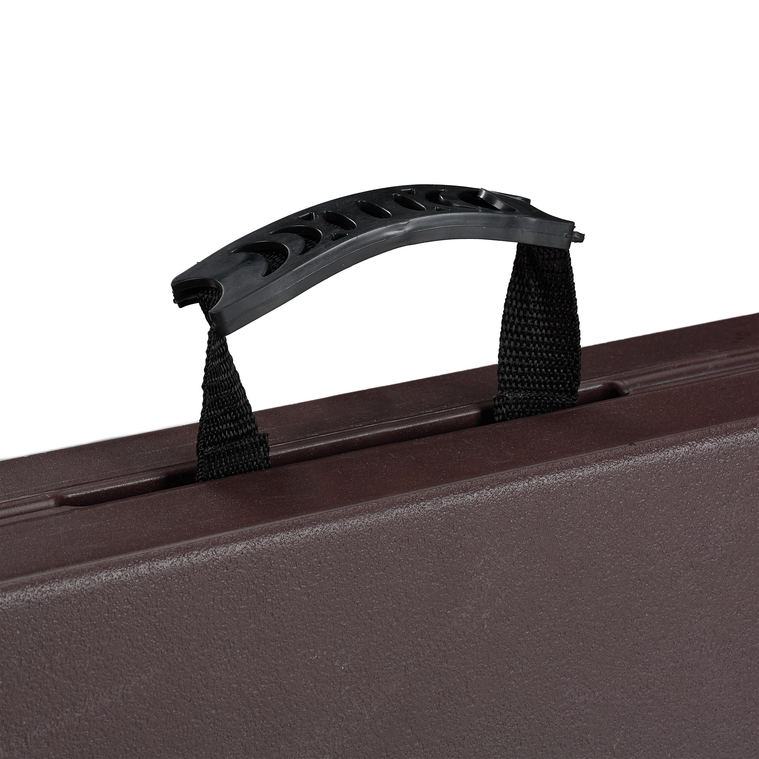 Relaxdays Banc Pliable, Lot de 2, Acier et Plastique, pour Jardin, terrasse, Camping, HLP : 43x180x25 cm, Marron