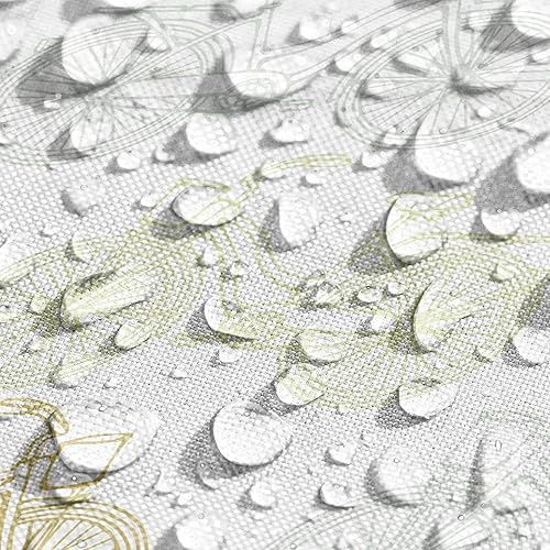 Miniatura 3 de Ambesonne Camino de mesa y manteles individuales para bicicleta, diseño clásico, dibujos de bicicleta de colores pastel, estilo retro, fondo blanco,