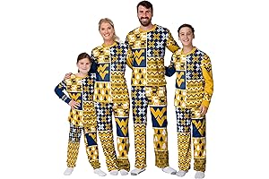 FOCO NCAA Busy Block Family Matching Collection Set Holiday Pjs