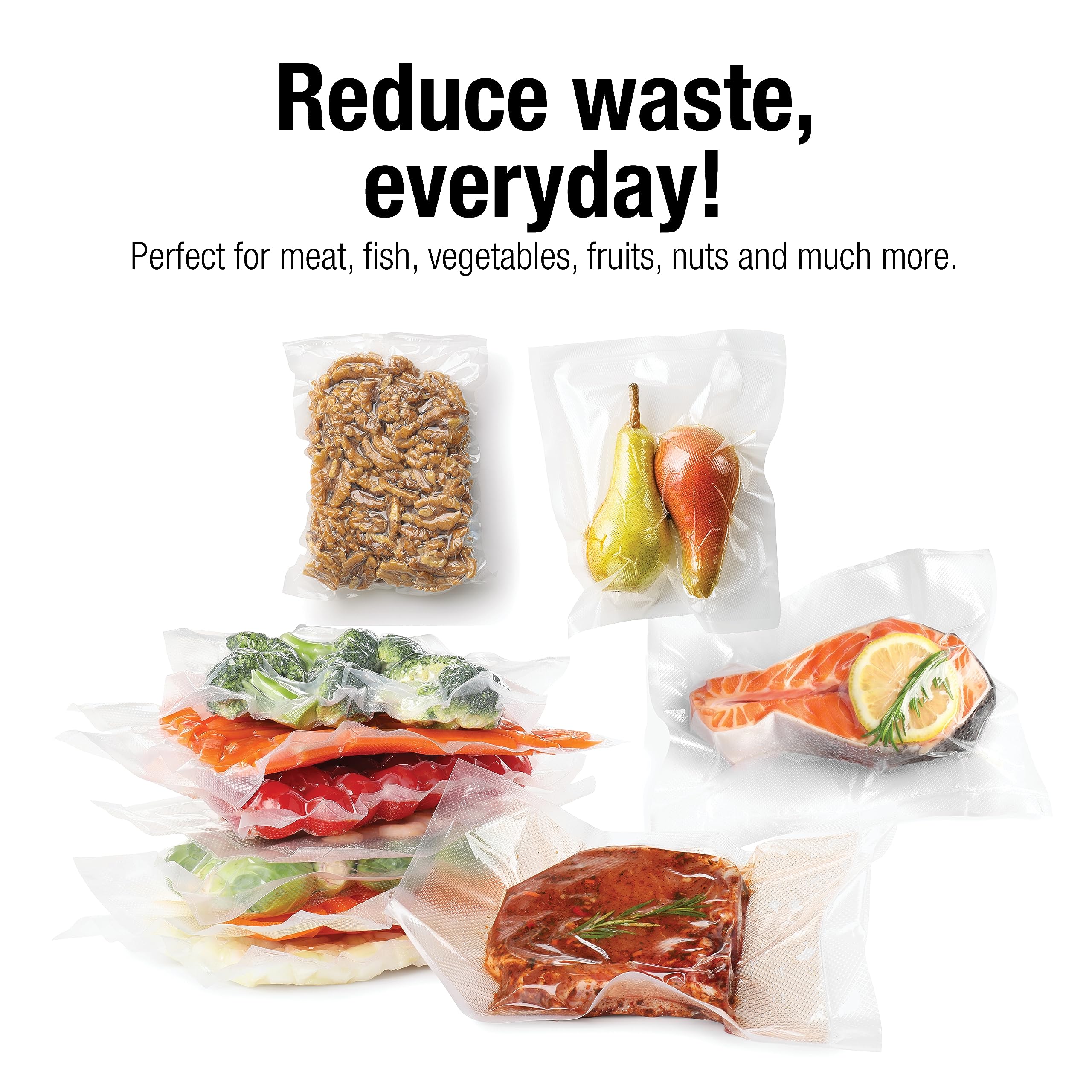 Cuisinart Universal Biodegradable Vacuum Food Saver Sealer Bags (VSB-BD112C), 2-Pack, 11" inch x 10 ft. Rolls, BPA Free, Microwave & Freezer Safe, Keep Food Fresh Longer