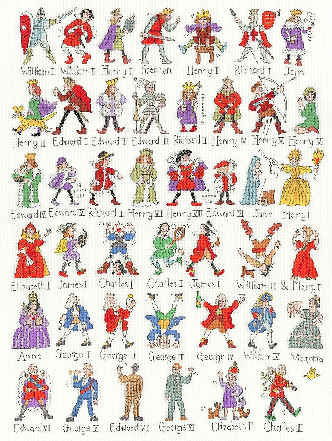 Bothy Threads Kings and Queens Cross Stitch Kit