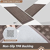 Vista 5 de BEQHAUSE Tapete para puerta de 20 x 32 pulgadas, tapete para puerta de entrada interior, tapetes para perros para patas de barro, absorbentes