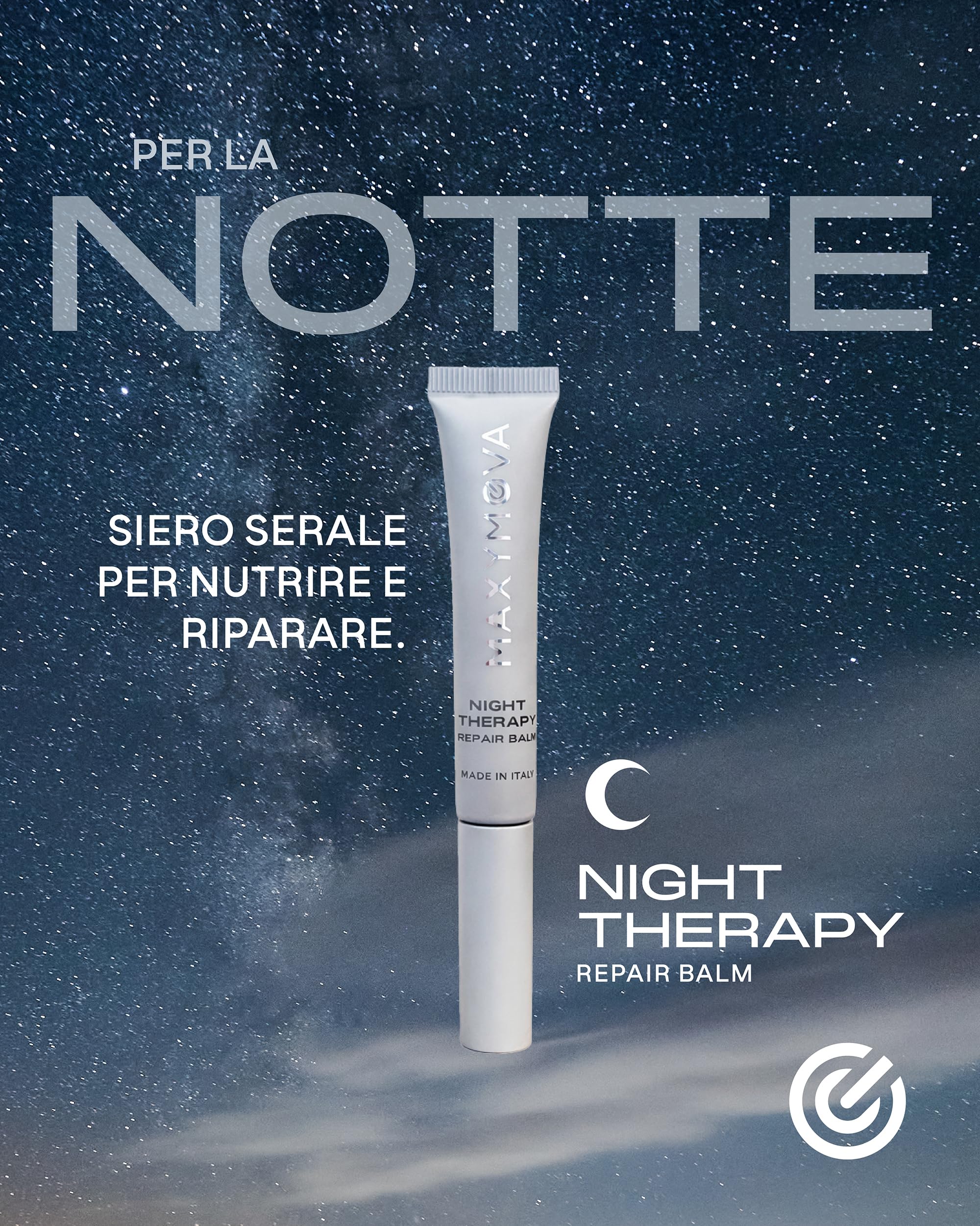 MAXYMOVA Night Therapy Repair Balm – Siero Balsamo Riparatore per Ciglia e Sopracciglia – Trattamento con Peptidi PT-37 e Follicular Booster Complex. Dopo Laminazione