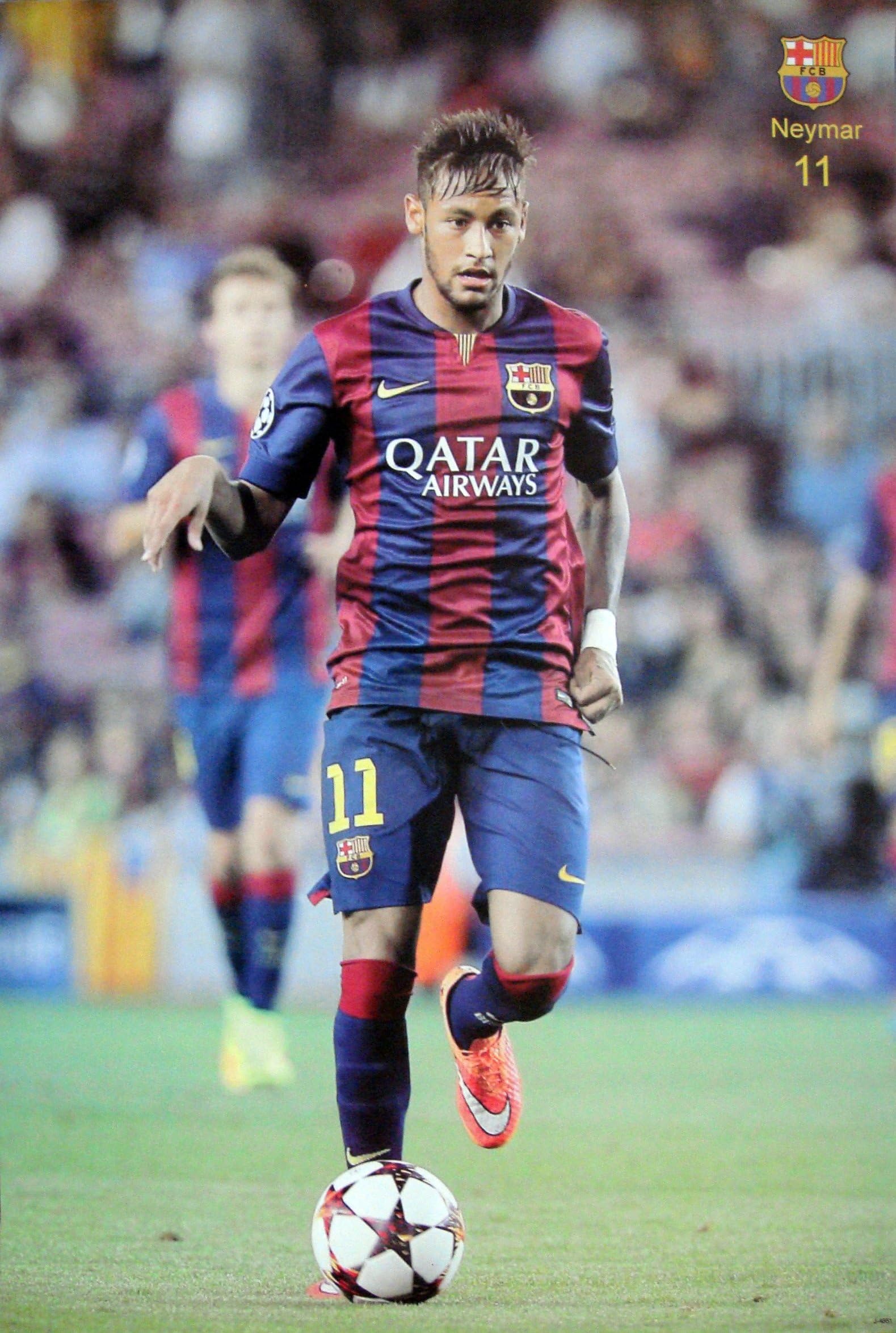 Neymar Brazilian Barcelona F.C. Football Soccer Wall Decoration Poster (#008)