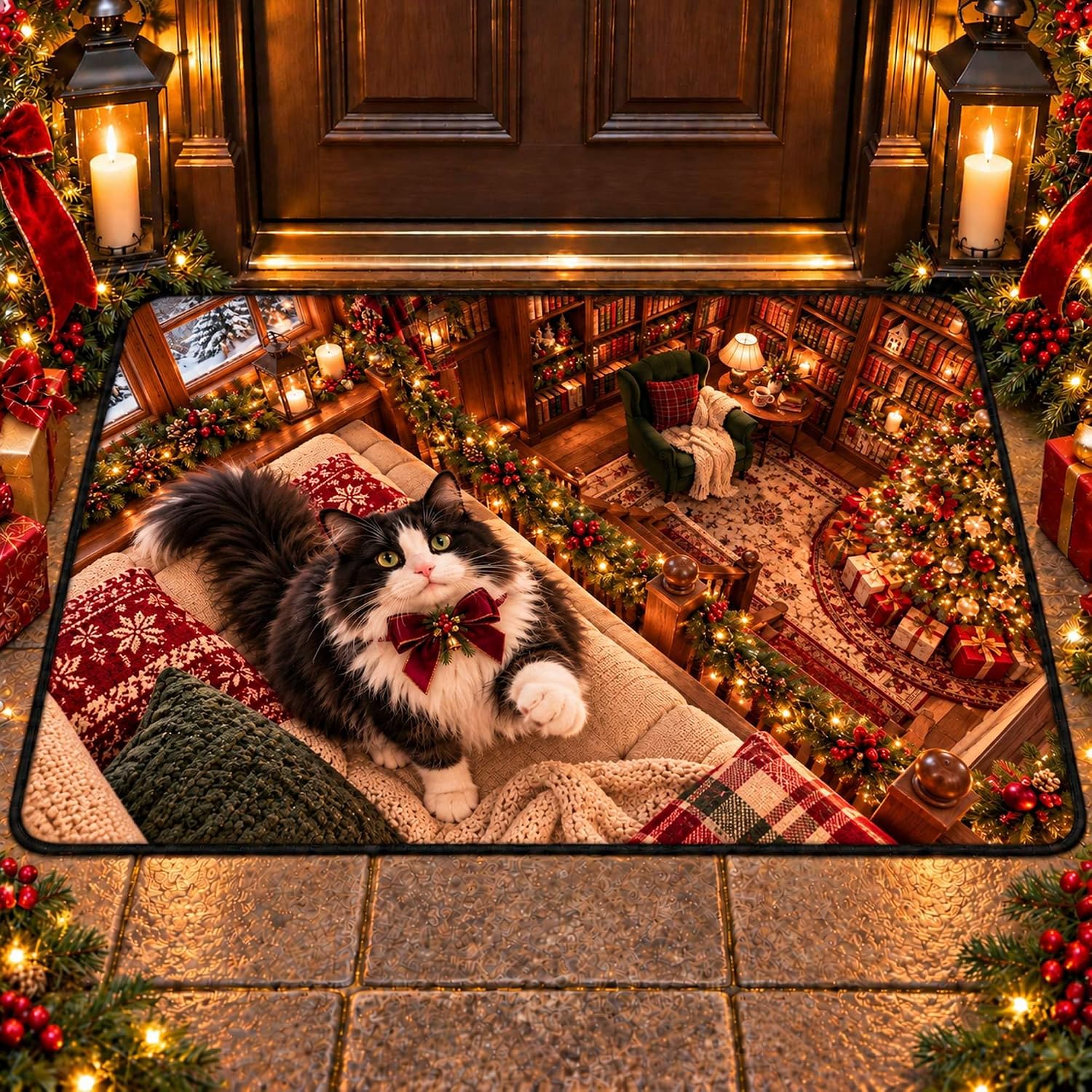 Rectangular Return Ac Amazon.com: 3D Christmas Rug Optical Illusion, Rectangular 3D Xmas ...