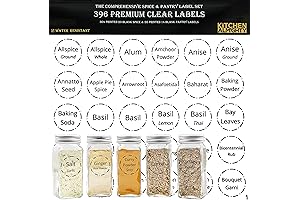 Customizable Herb Labels for Ultimate Organization: 1.5" Water-Resistant Spice and Pantry Stickers...