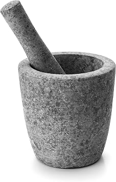 LACOR Granite Mortar and Pestle Diameter 12X12 cm, Grey
