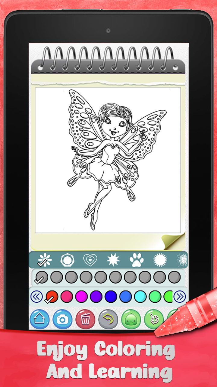 Cute Tinkerbell Coloring Pages : A Fairies Princess Coloring Game - App