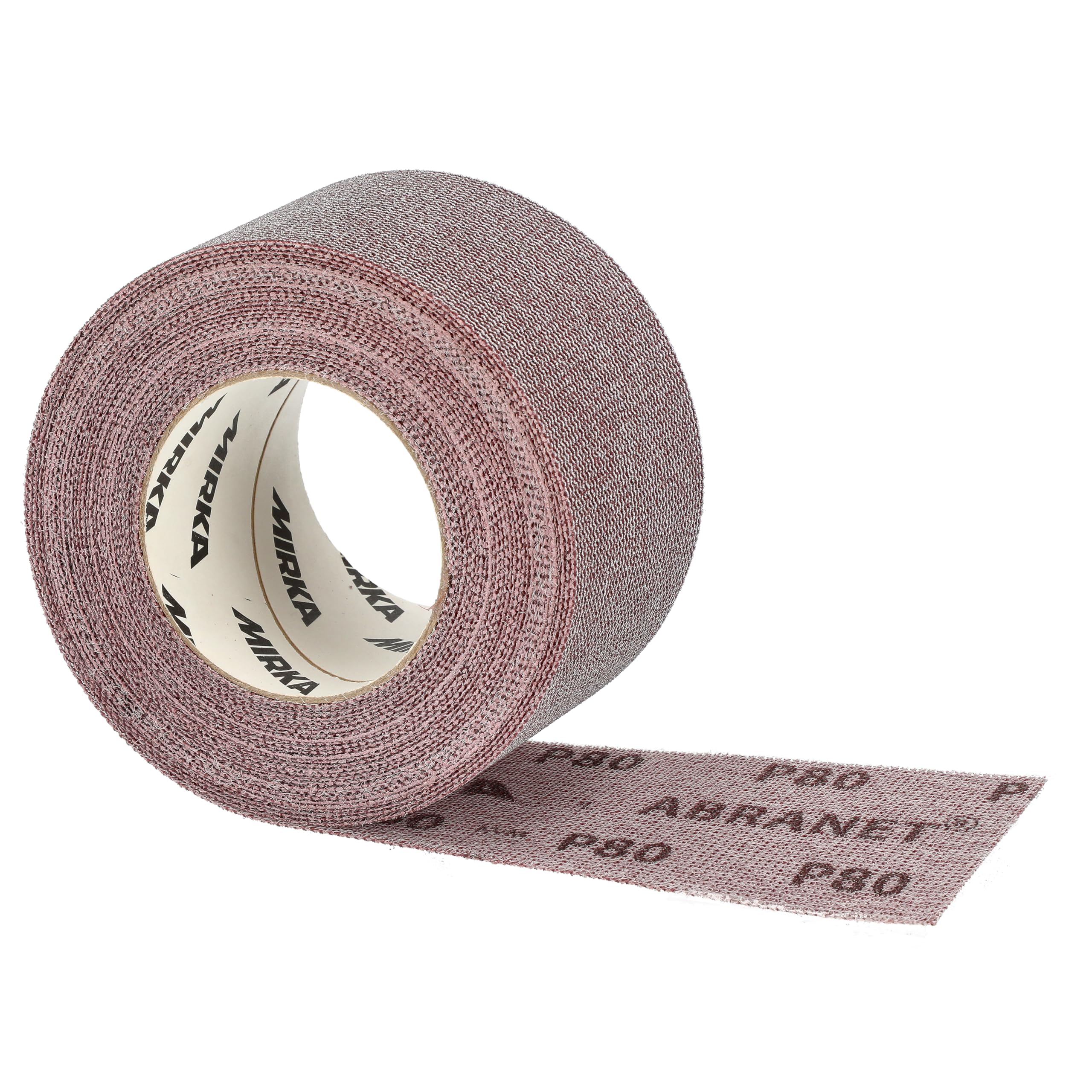Mirka Abranet rollo de lijado neto 75 mm x 10 m cierre adhesivo/grano P80 / 1 rollo/para lijar madera, masilla, barniz, plástico / 545BI001803R