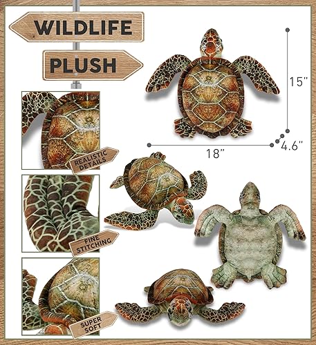 Miniatura 3 de DolliBu Animal de peluche de tortuga marina  Peluche de tortuga abrazable, adorable juguete de peluche de tortuga marina, lindo regalo de animales