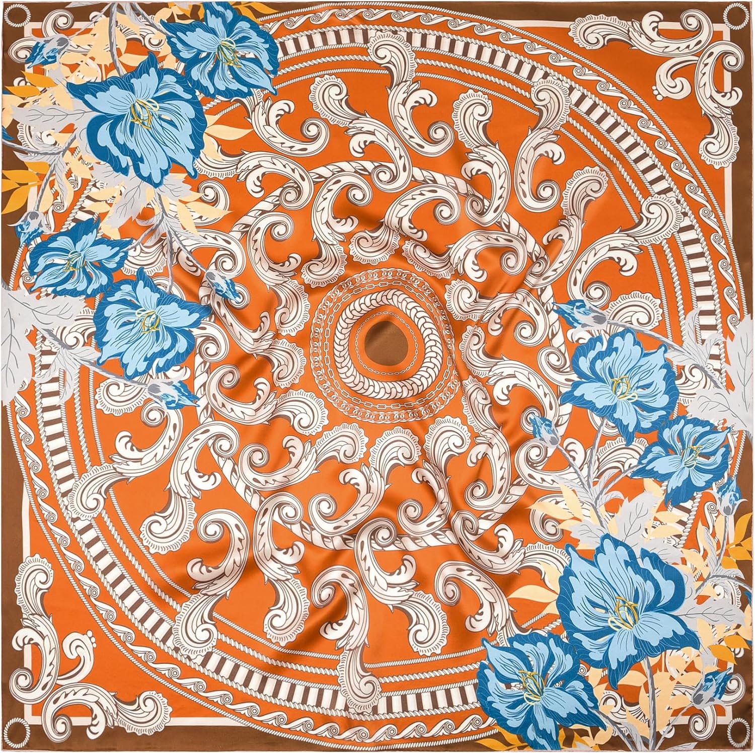 100% Mulberry Silk Scarf 43" Large Square Scarf Large Shawl - Women's Silk Oversized Headband - With Gift Packed - Image 3