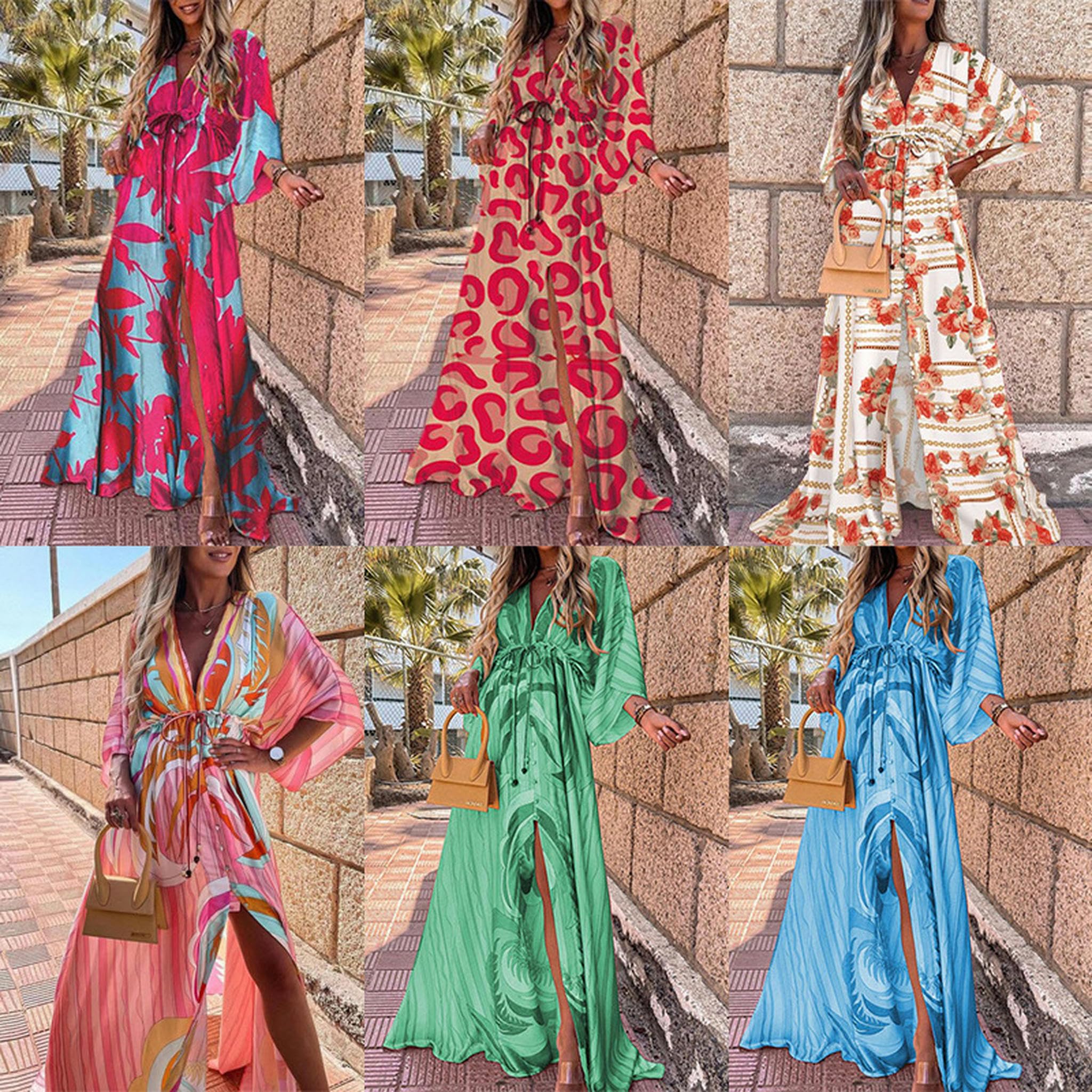 Abito Estivo da Donna con Stampa di Nuova Moda, Temperamento in Pizzo Sciolto, Grande Abito Altalena