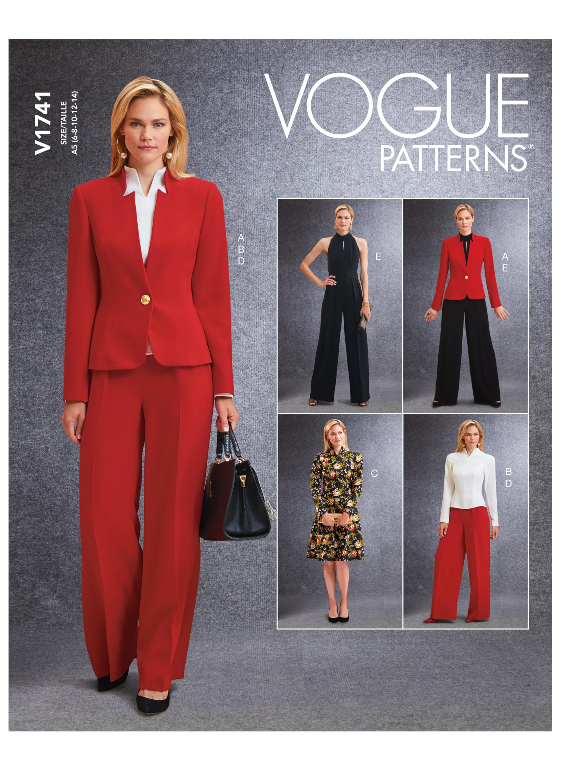 Vogue Patterns V1741A5 Misses Sportswear, White, A5 (6-8-10-12-14)