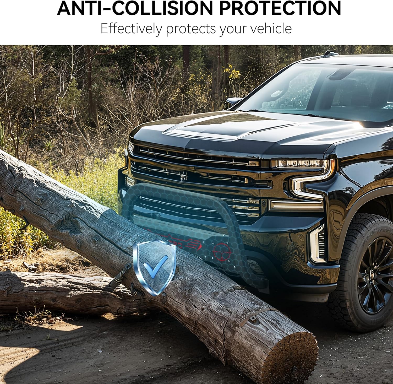 oEdRo Paintable Bull Bar Fits 2005-2015 Toyota Tacoma, Truck Brush Guard, Front Bumper Push Bar w/Grille Skid Plate Light Mount