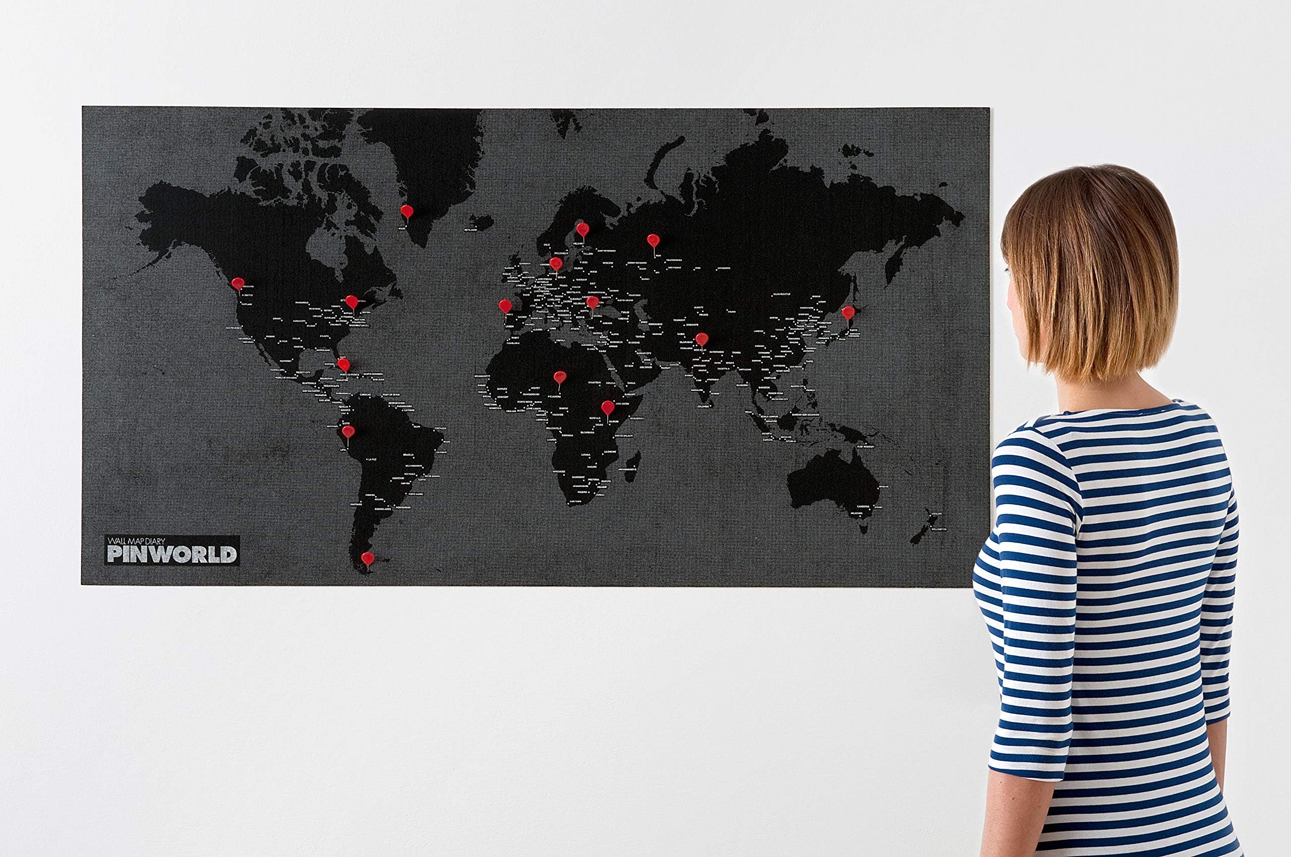Palomar - Pin World Map (Standard) - Black