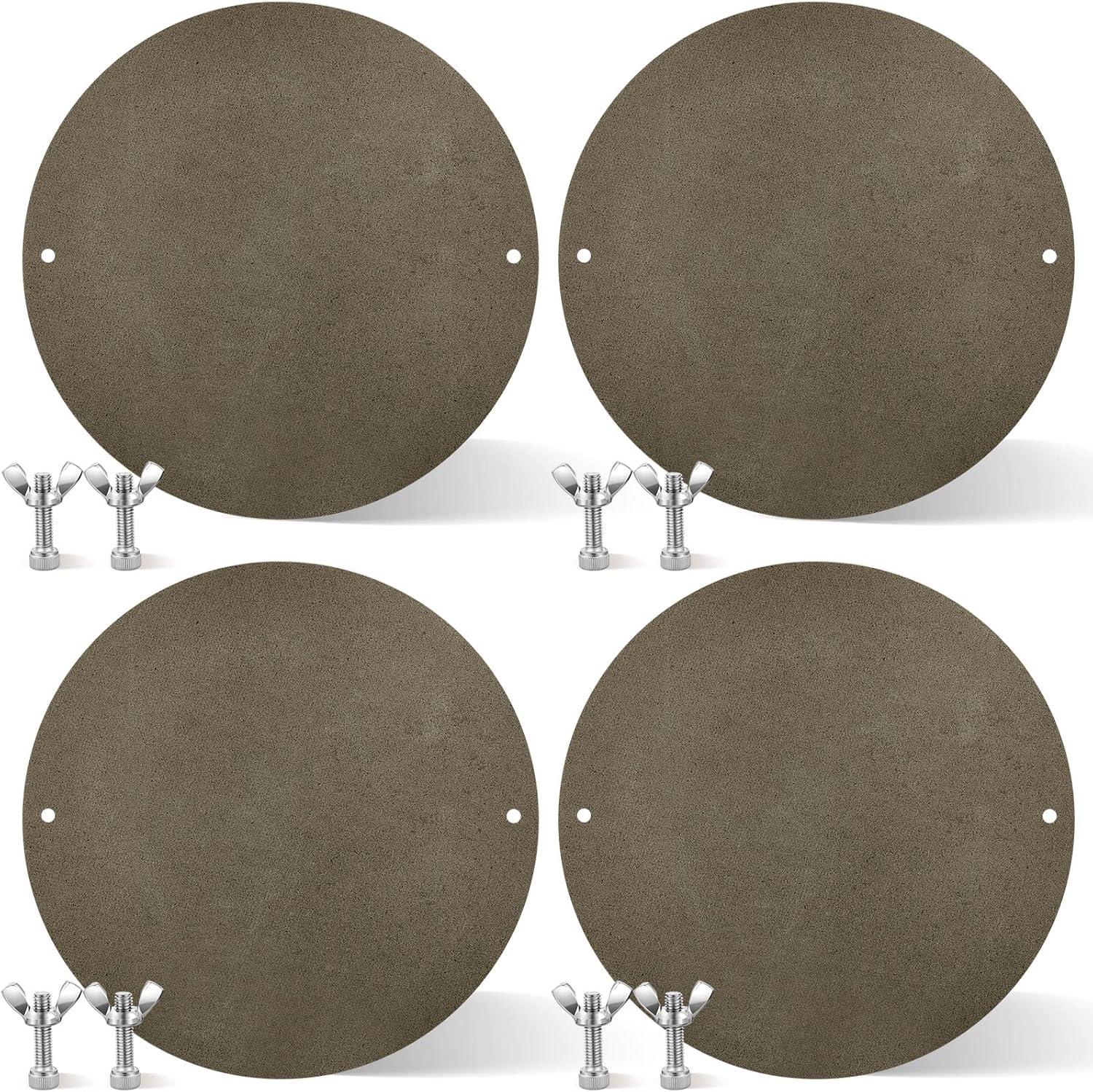 Funtery 4 Pcs 12" Diameter Round Pottery Wheel Bat Pottery