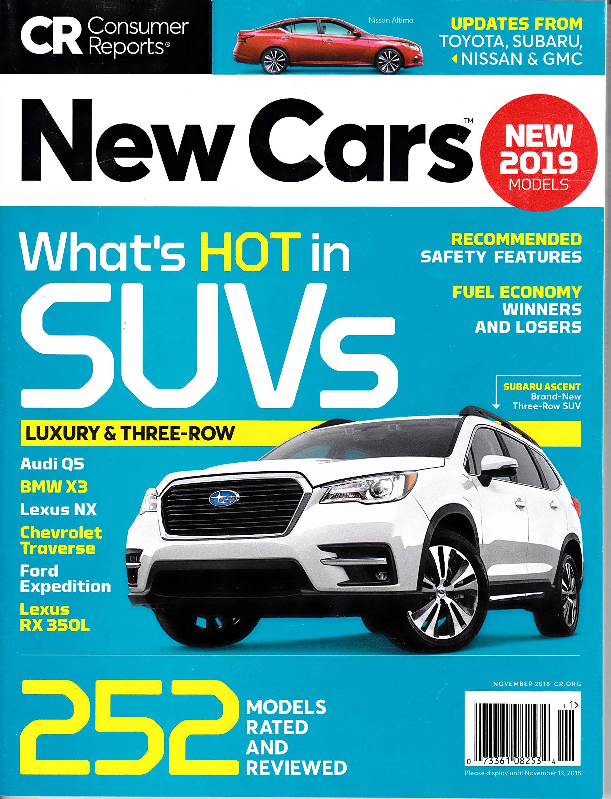 Consumer Reports New Cars (also Trucks and SUVs) November 2018 Magazine