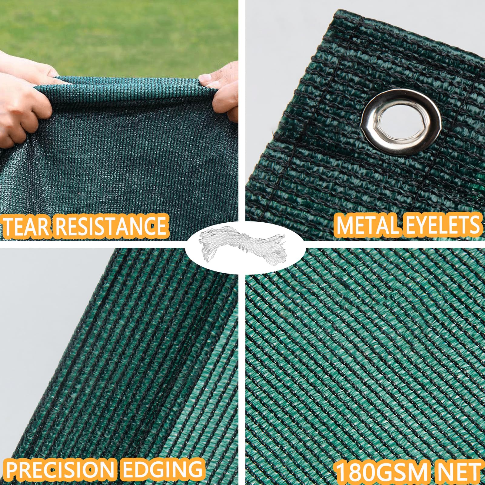 Verde Oscuro Malla de Sombra para Terraza,1.5mx9m Red Sombra con Ojetes 90% Protección UV, Tela de Sombreado para Jardín, Piscina y Mascotas, 180GSM Malla Ocultacion Balcón