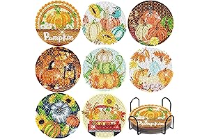 Pumpkin Diamond Painting Coasters: Autumn's Ardent Accouterment
