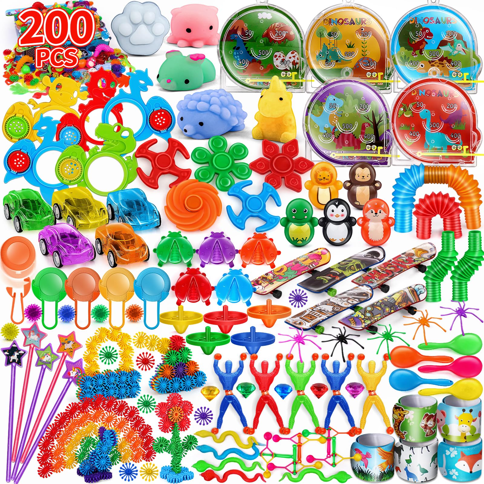 Bonbon Haribo Nicknack Jouet Pinata Anniversaire Garcon, 300PCS Jouets Assortiment Pour Enfant Kit Anniversaire