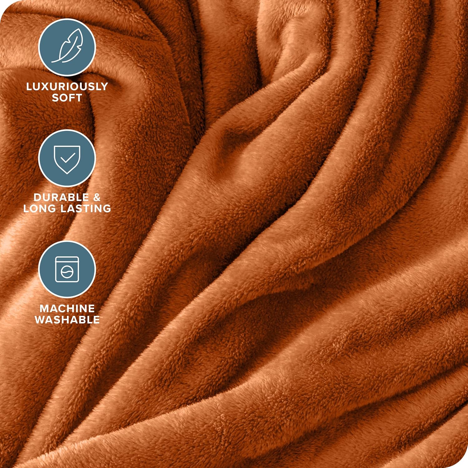 Sienna Twin/Twin XL Microfleece Ultra-Soft Reversible Throw Blanket