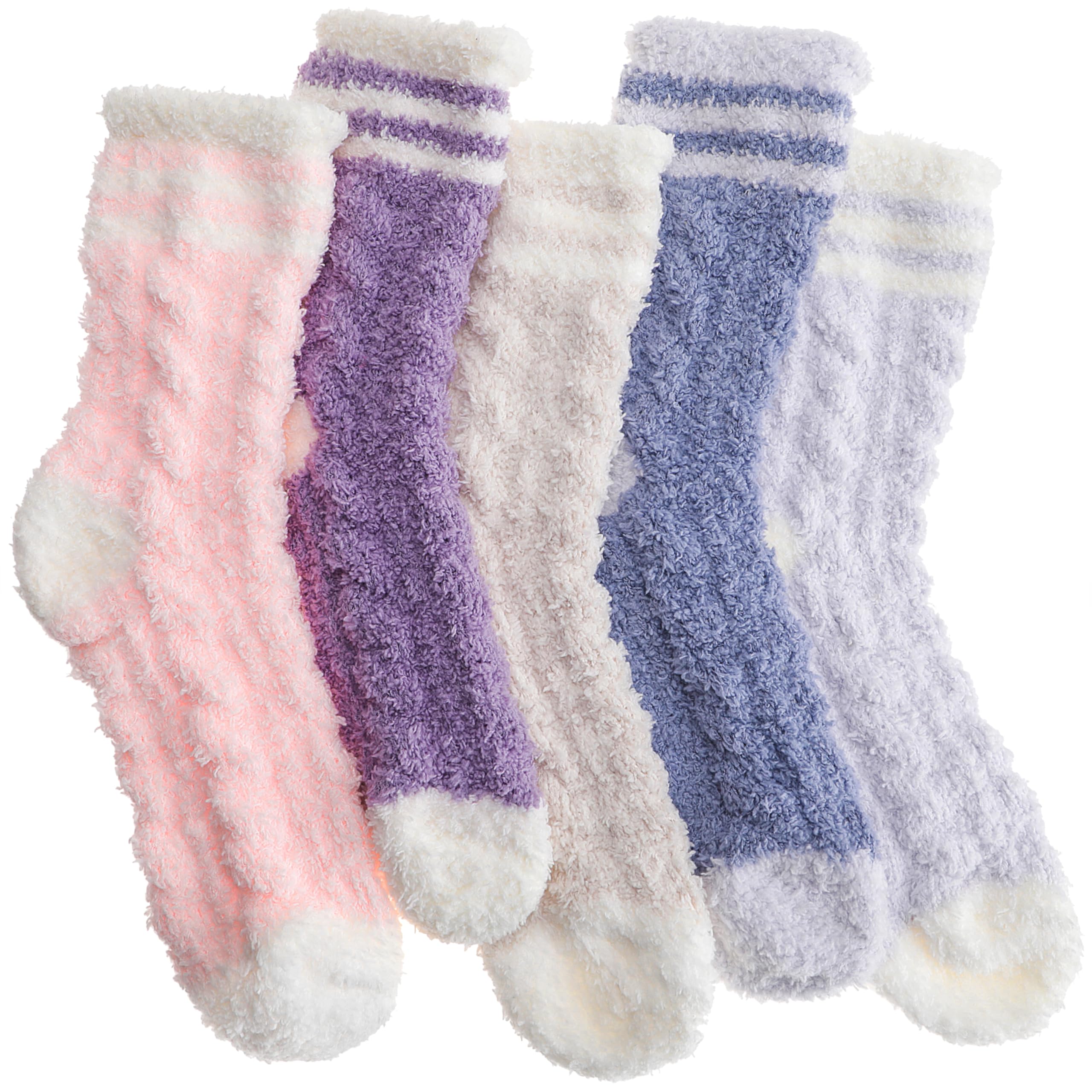 ANTSANG Womens Fluffy Socks Winter Cosy Slipper Bed Warm Thick Soft Fleece Comfy Ladies Cabin Plush Socks
