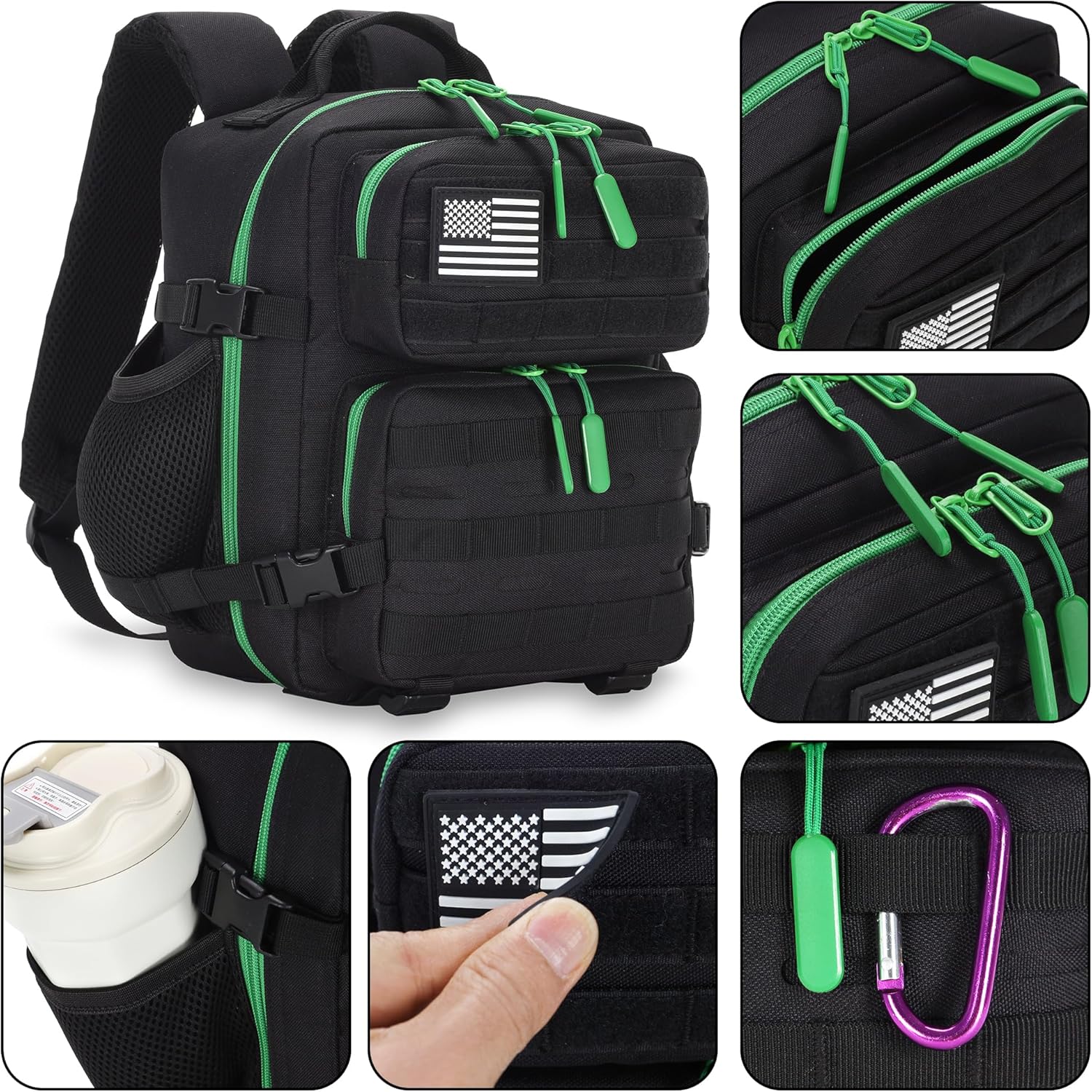 9L Mini Tactical Backpack for Men and Women Tactical Backpack Small for Hiking Small Tactical Bag Fitness Pack