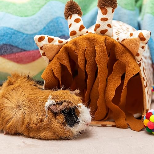 Miniatura 6 de PAWNISAW Escondite de conejillo de indias - Accesorios de jaula de túnel de forro polar para ratas hámster erizo chinchilla animal pequeño juego de