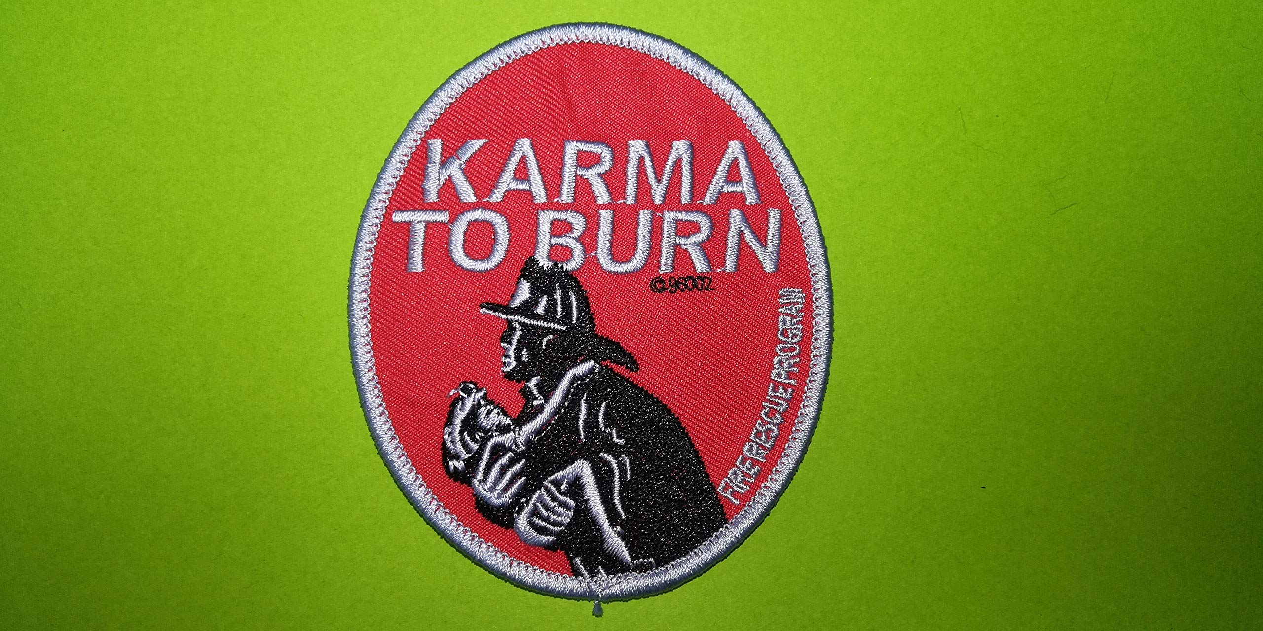 BLUE HAWAI M445 Patch Badge Karma to Burn 7.5 x 9 cm