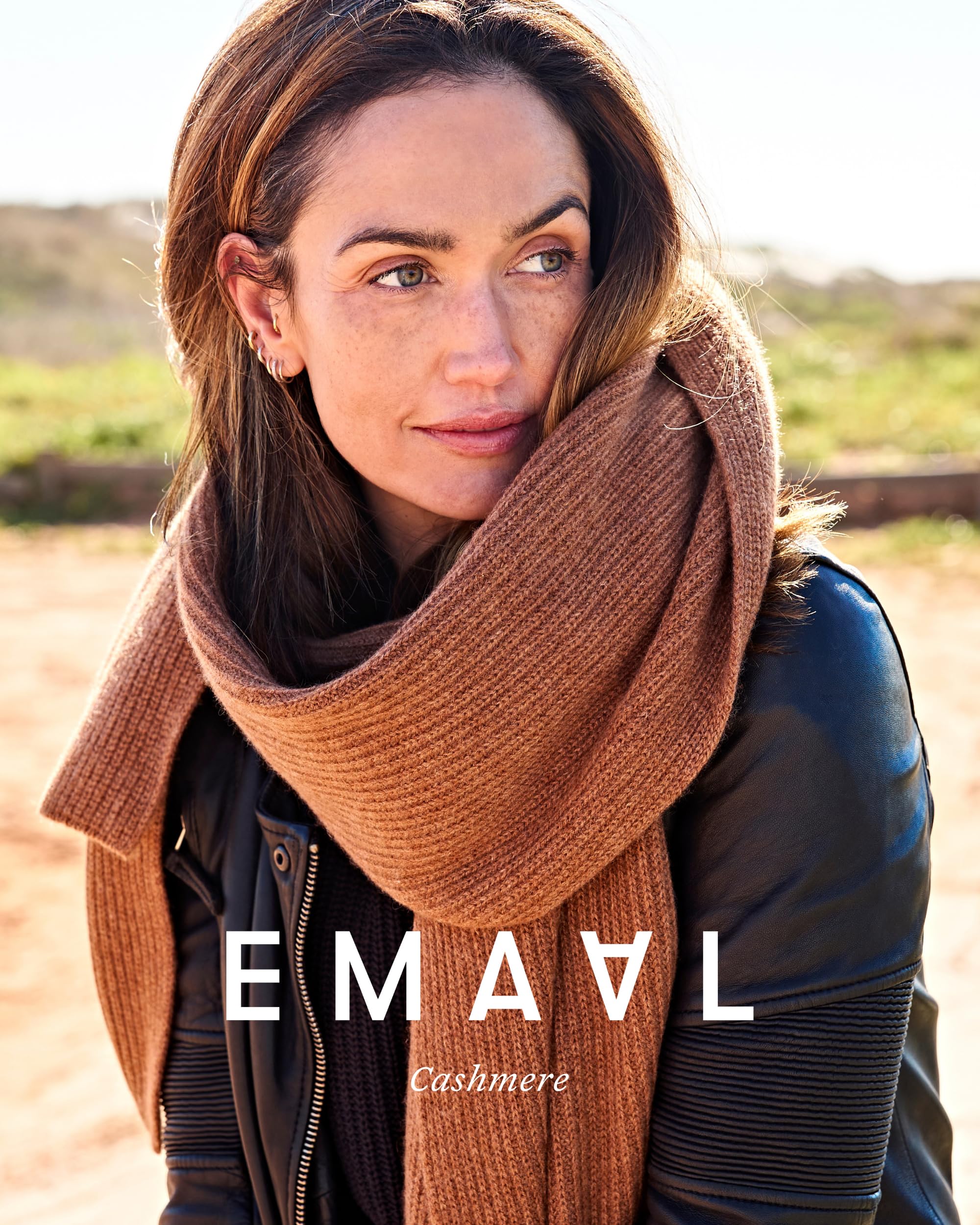EMAAL 100% Kaschmir Schal Kopenhagen, 2 Farben, Gestrickt, 170x50cm, Damen/Herren, Design aus der Schweiz, als Geschenk, Stola, elegantes Accessoire, kuschelig, nachhaltig, langlebig