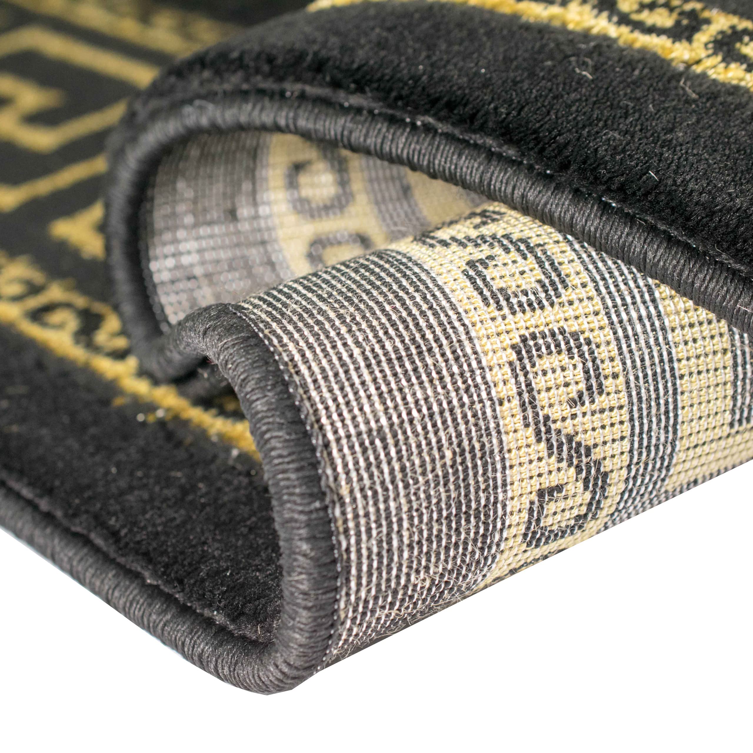 Tapis de créateur moderne motif méandre en or noir Größe 120x170 cm