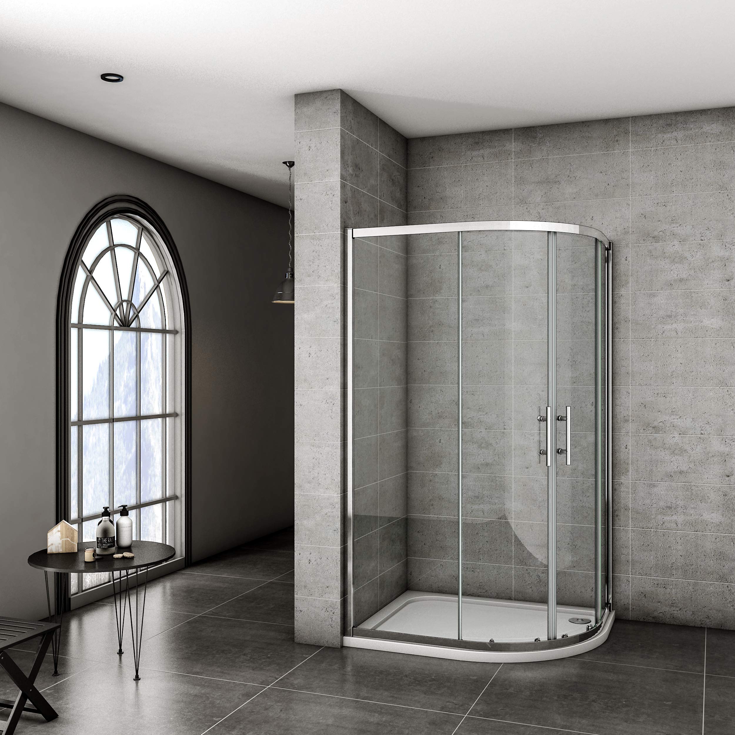 1000x900x1900mm Quadrant Shower Enclosure Cubicle Glass Screen Sliding Shower Door