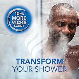 Vicks, VapoShower Plus, Shower Steamers, Eucalyptus Shower Steamer & Menthol Scent, Clean Dissolving Vapor Shower Tablets, Aromatherapy Shower Steamer & Shower Bombs, 12 count