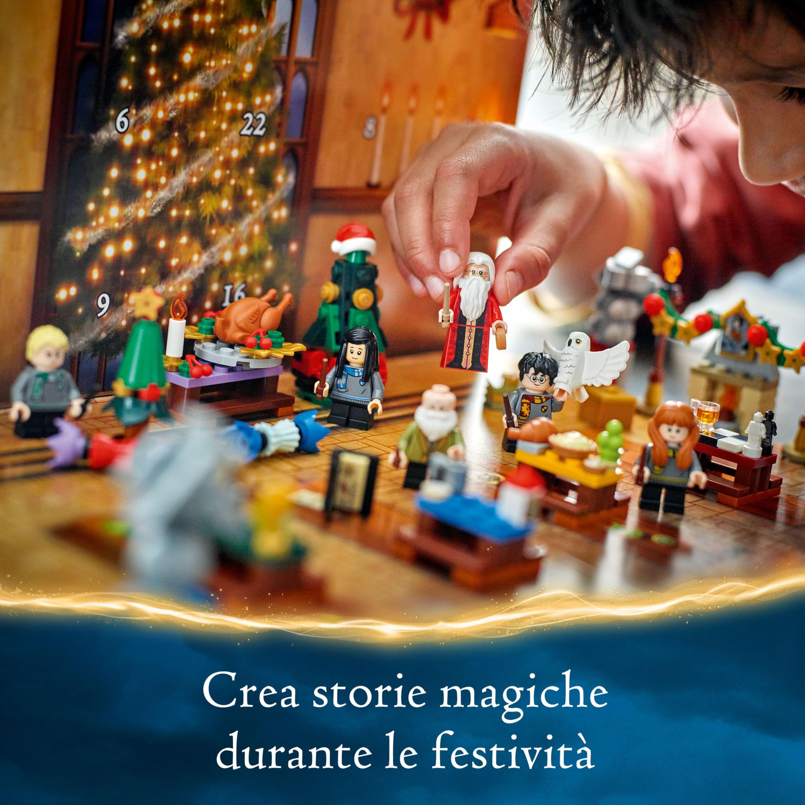 LEGO Harry Potter Calendario dell'Avvento 2024, Giocattolo Fantasy di Hogwarts con 7 Minifigure e 16 Mini Costruzioni del Mondo Magico, Giochi per Bambini e Bambini da 7 Anni, Regalo di Natale 76438