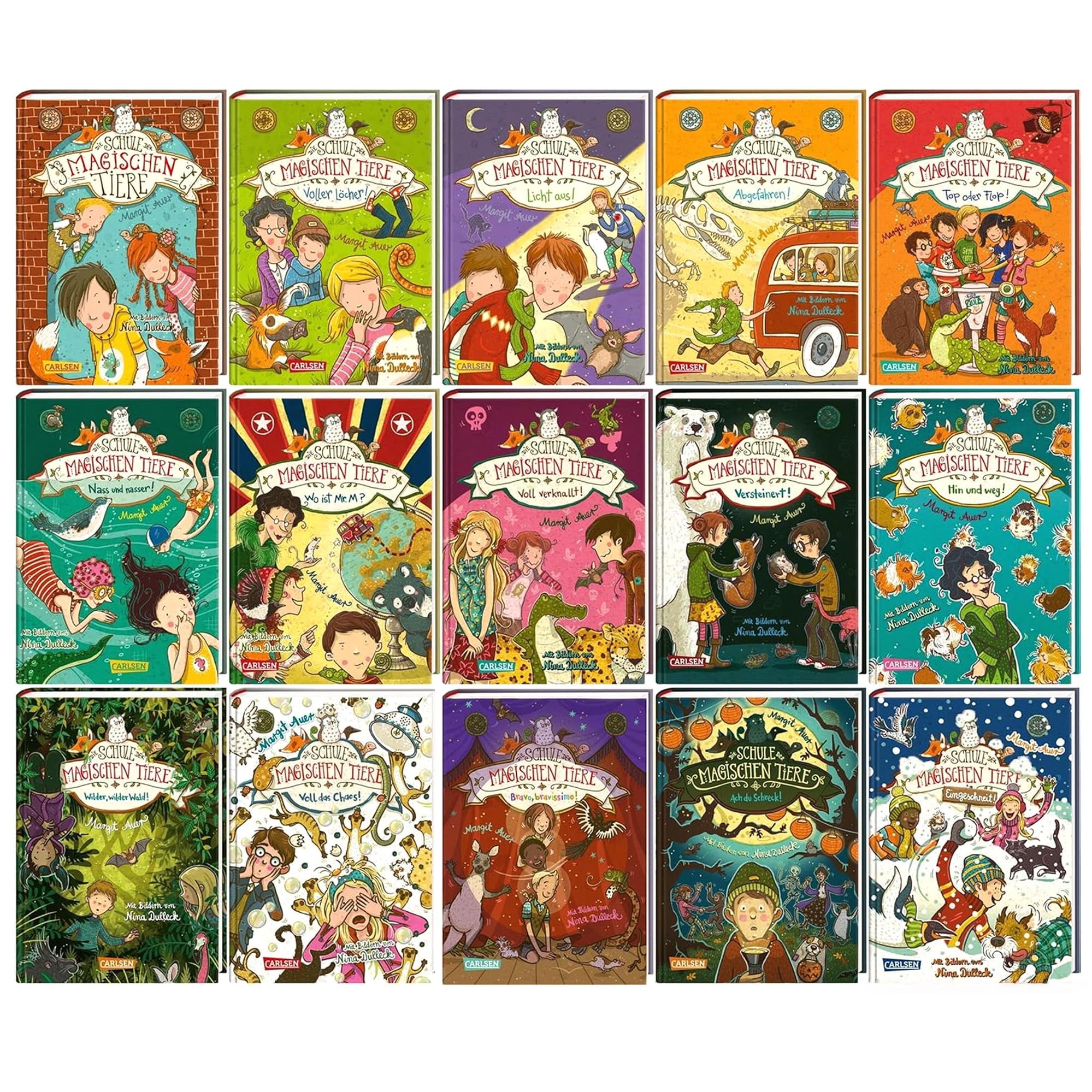 Die Schule der magischen Tiere Bücher-Set 1-15 + Exklusive Monster-Lesezeichen – Kinderbuch ab 6 Jahre zum Vorlesen & Selbstlesen – Magisch, lustig, spannend