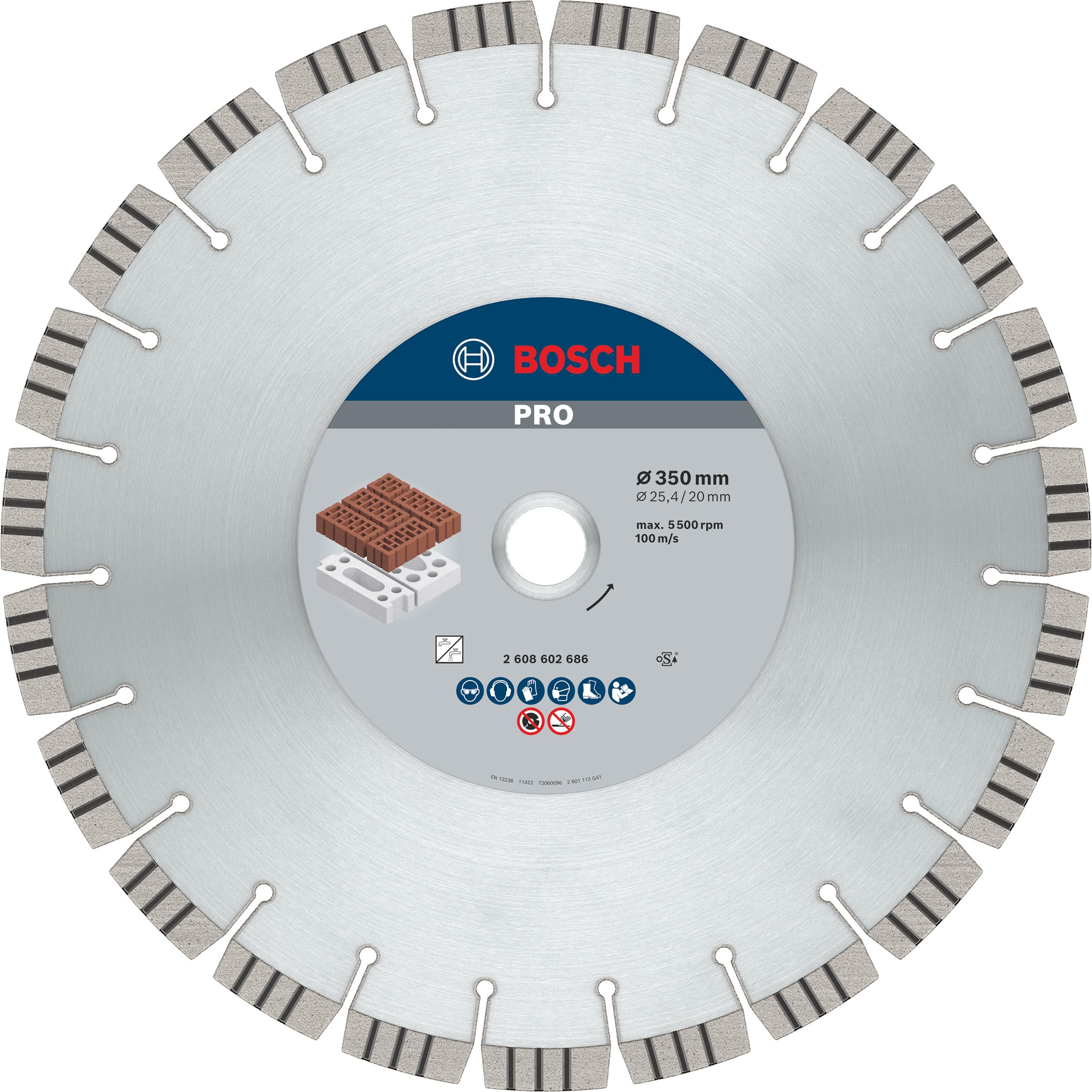 Bosch 2 608 602 686 - Disco de corte de diamante Best for Abrasive - 350 x 20,00+25,40 x 3,2 x 15 mm (pack de 1)