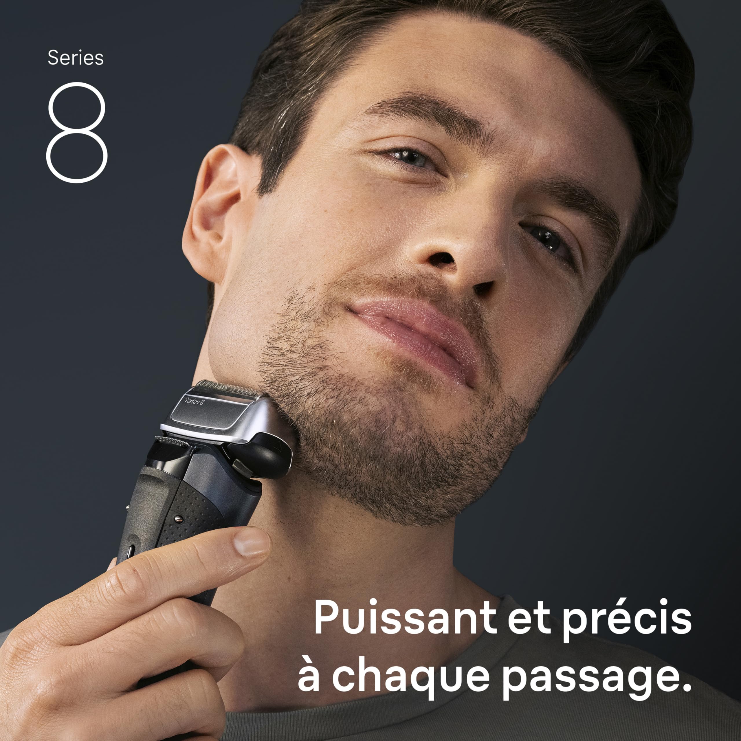 Braun Tête De Rasoir Electrique Homme Series 8 83M, ORIGINALE, Remplacement De La Grille Pour Un Rasage De Près, Lames Ultra Fines Pour Bien Raser La Barbe, Elément De Rechange OFFICIEL