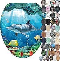 Vista 37 de SANILO Asiento de inodoro de madera con cierre suave [alargado] – Asiento de madera moldeada decorativo, silencioso y de cierre lento – Con fuertes