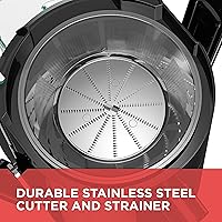 Vista 3 de BLACK+DECKER Extractor de jugo de frutas y verduras con diseño de ahorro de espacio, negro, 400 vatios