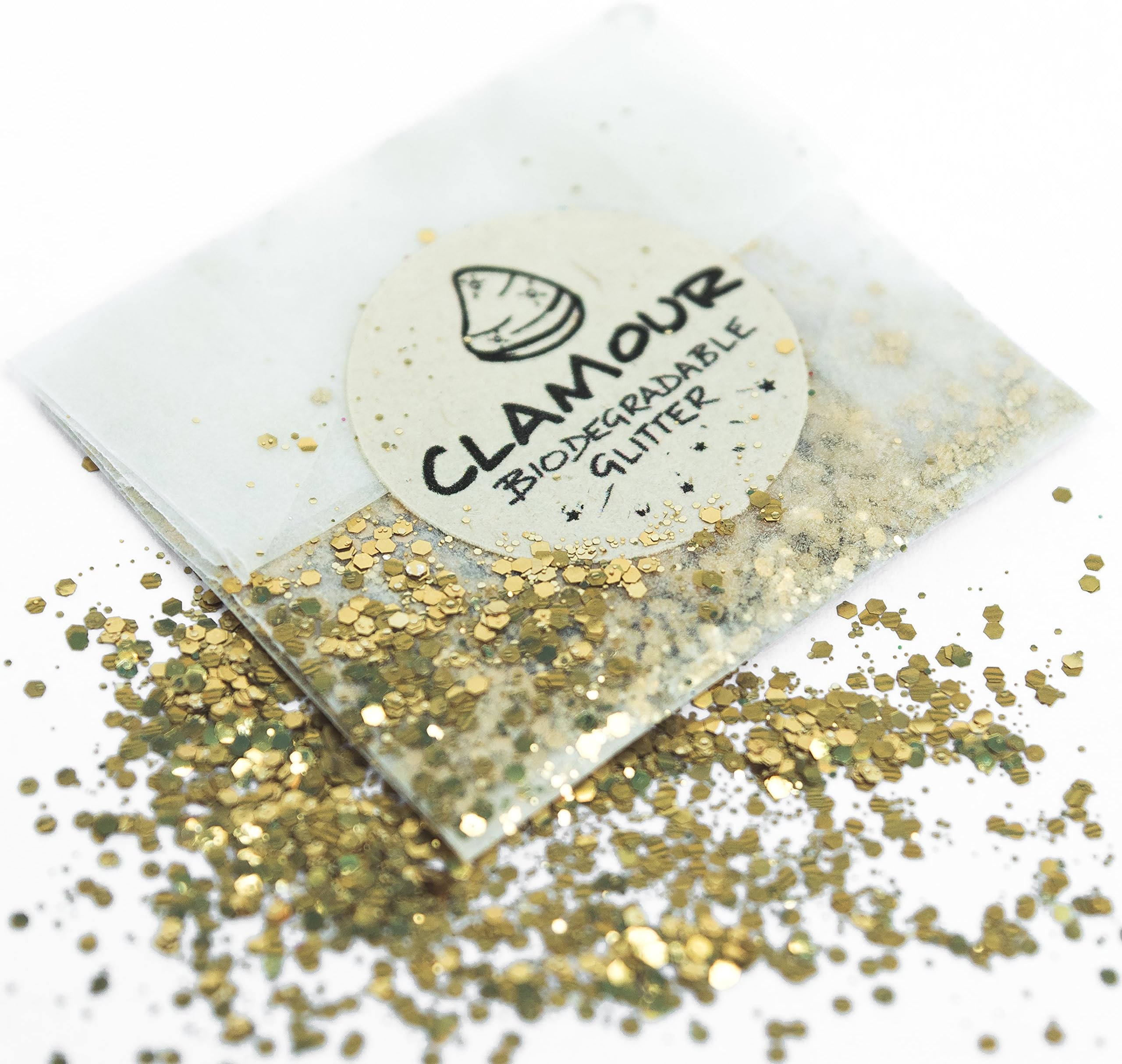 2.5ml mixed chunky Biodegradable glitter in glassine envelope GOLD