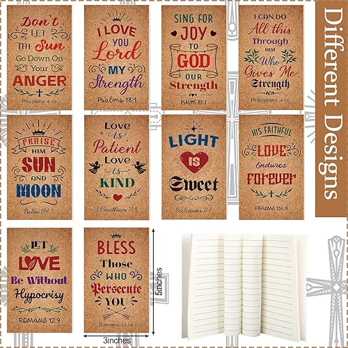 Miniatura 6 de Sinmoe Juego de 120 regalos bíblicos para el Día del Padre, incluye versículos de la Biblia, marcadores de libros cristianos, bolígrafos de