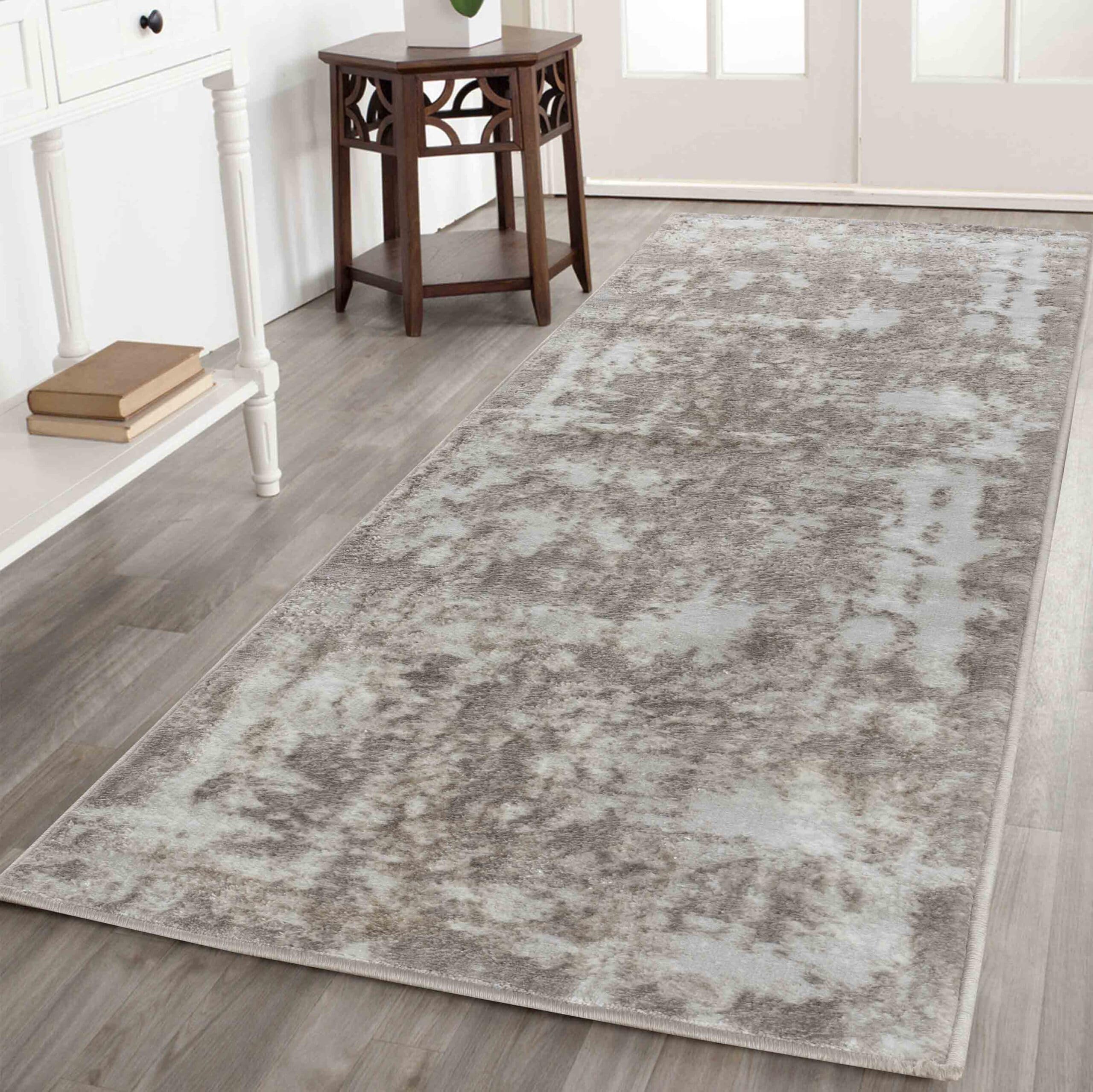 Serdim Rugs Modern Abstract Acrylic Area Rug - Gold - 60x220 cm