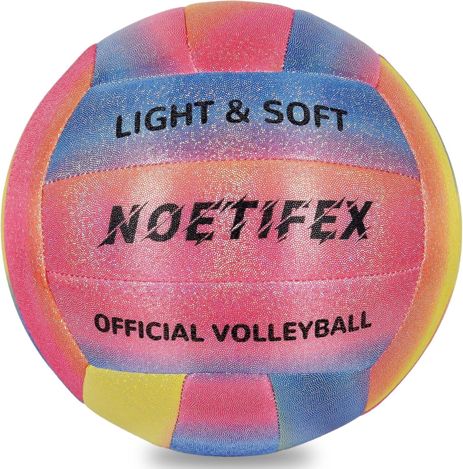 Soft Volleyball, Size 5 Super Soft Fabric Lightweight Volleyball for Indoor Practice, Quiet & Safe Training Ball for Kids, Youth & Beginners, Home & Yard Play (Deflated)