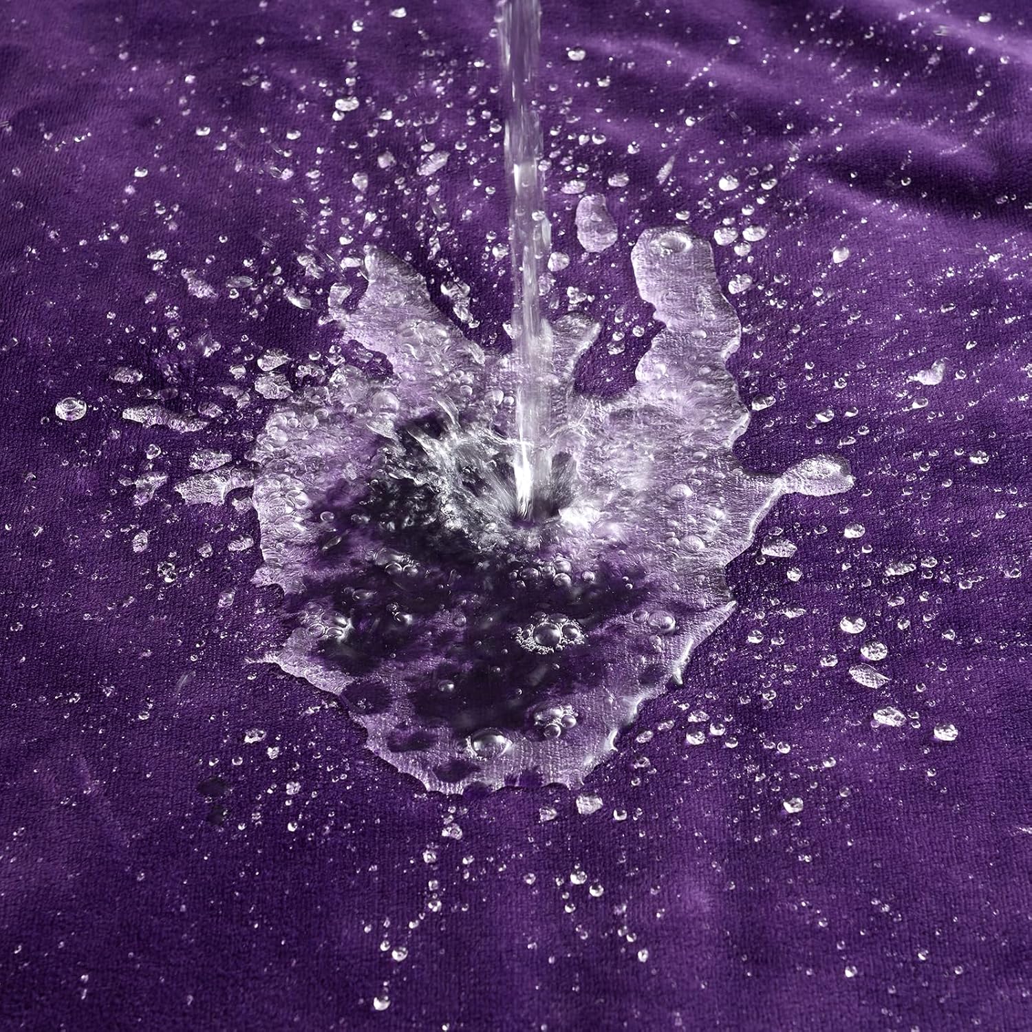Waterproof Blanket 40"x60" for Adults, Reversible Waterproof Bed Cover for Dogs Cats Pets, Soft Leakproof Blanket for Bed Couch Sofa Furniture Protector, Dark Purple/Light Purple