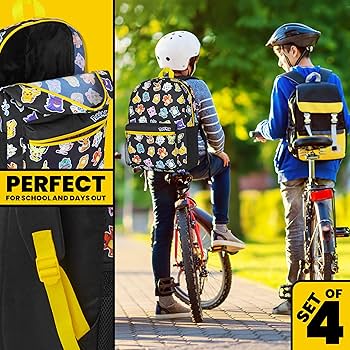 Pokemon Backpack Set 4 Pcs Water Bottle Backpack Pencil Case Insulated U2013 Get Trend