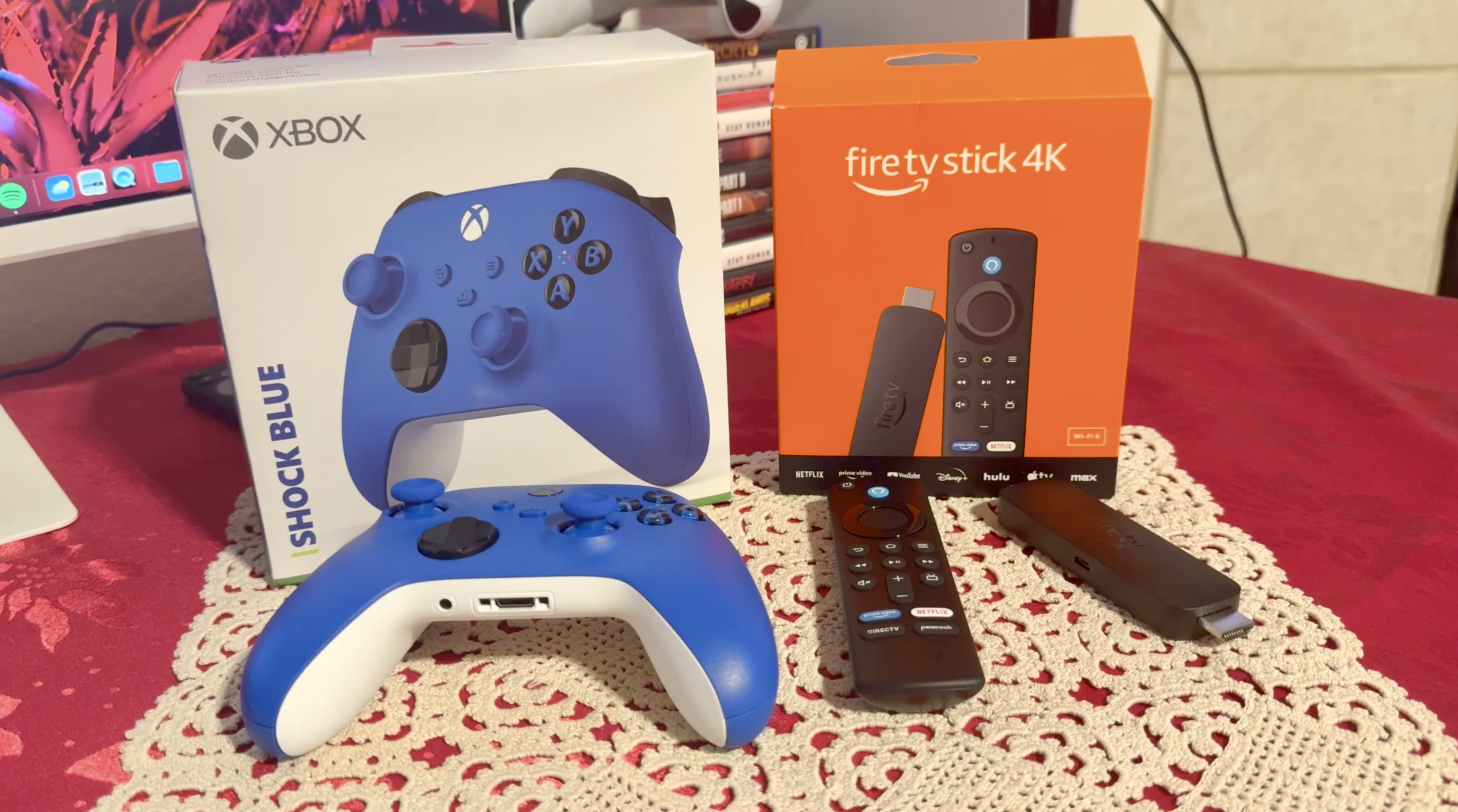 Watch Fire TV Stick 4K Xbox Controller Shock Blue Game Pass on