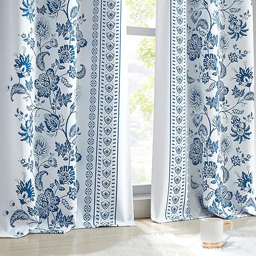 Miniatura 9 de Cortinas opacas con pompones de 84 pulgadas de largo, 90% de oscurecimiento de la habitación, con ojales en la parte superior, 2 paneles para