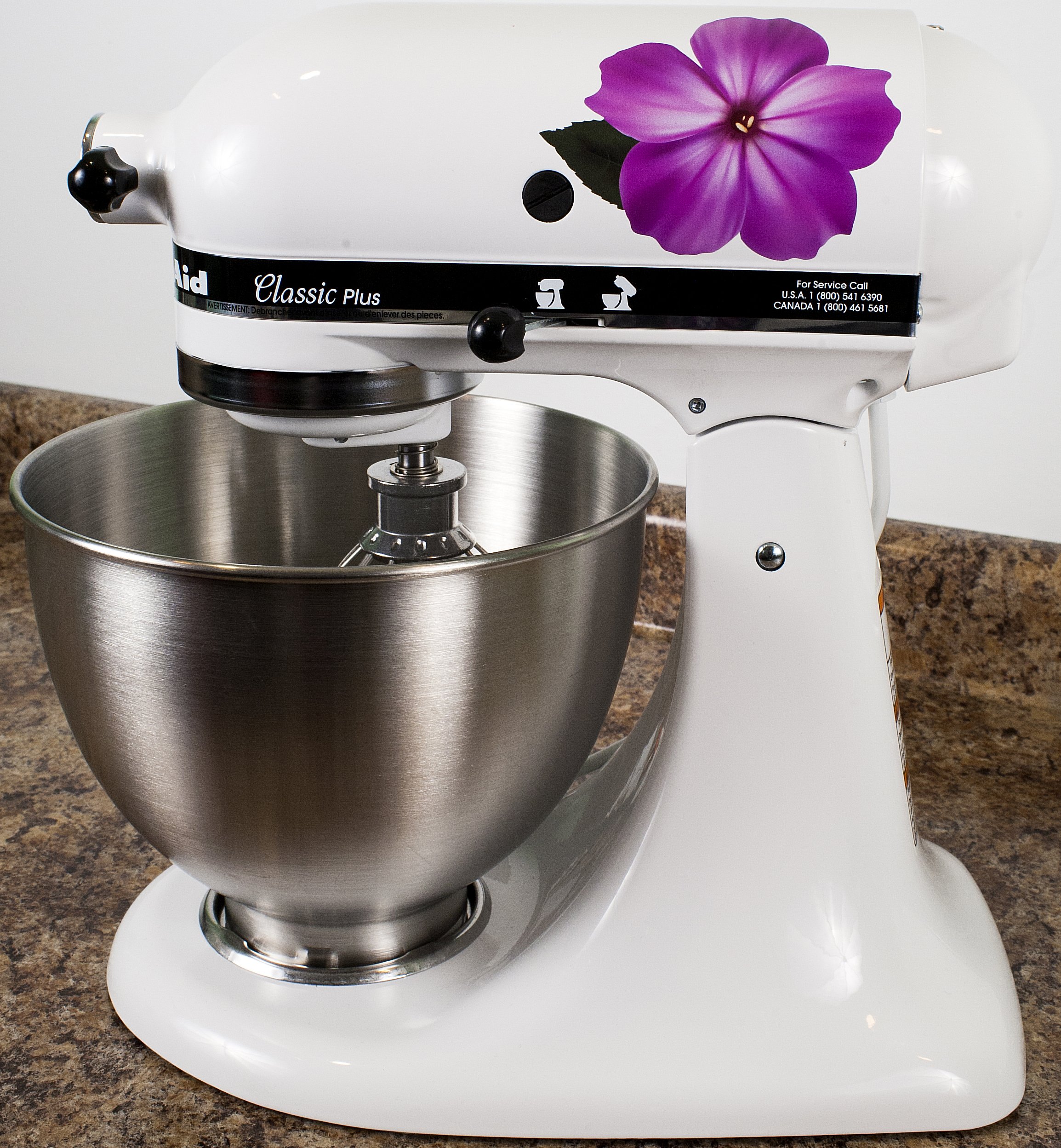 Impatiens Flower Bakery Vinyl Decals for Kitchen Mixers Stickers