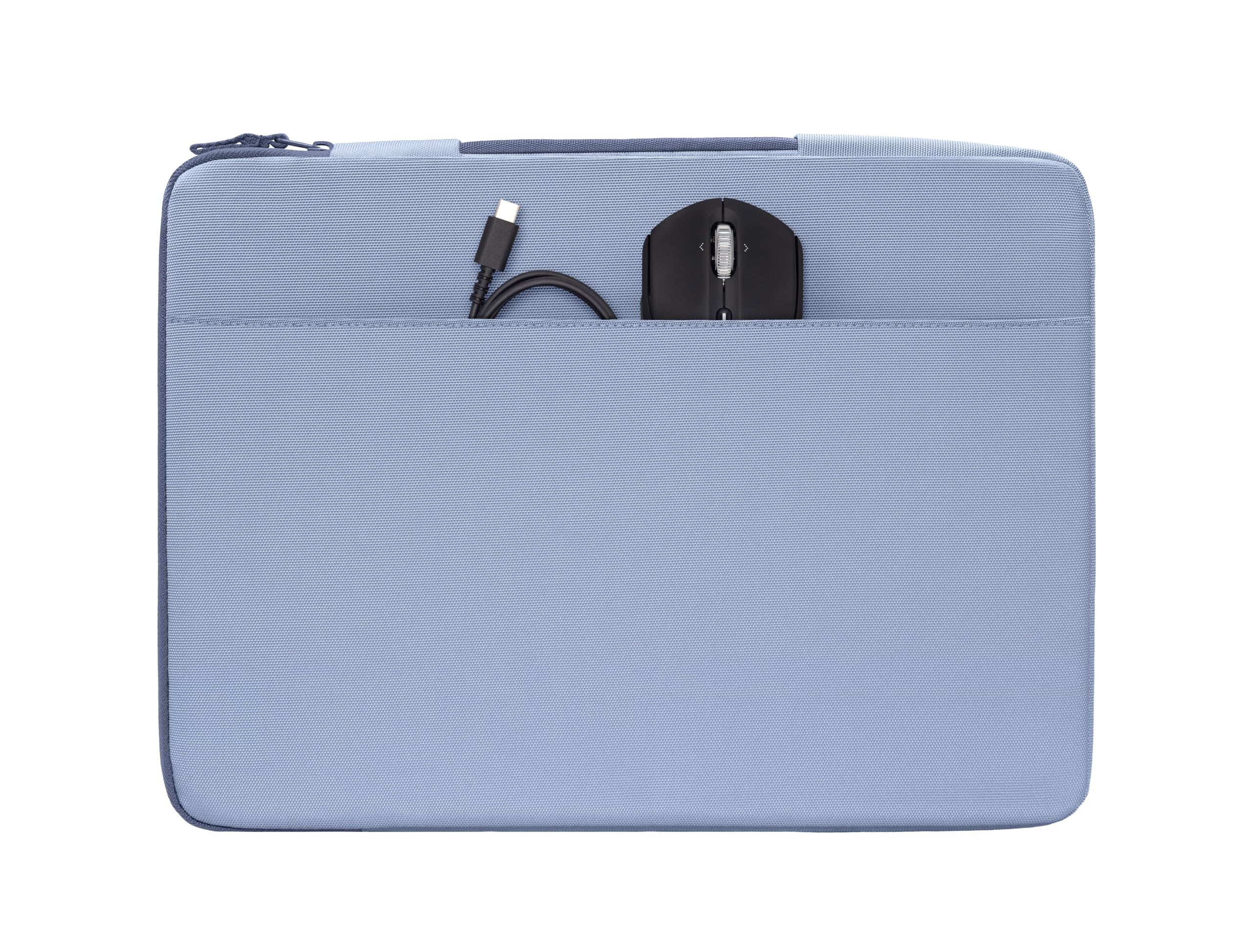 HP Funda Protectora para Portátil 13-14 Pulgadas, Acolchada Antigolpes, Resistente al Agua 600D, con Asa Retráctil y Bolsillo para Accesorios, Compatible con Laptop hasta 14", Color Azul Claro